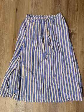 Universal Thread Blue and Cream Striped Maxi Skirt